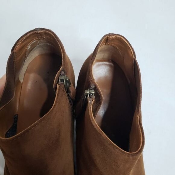 Aquatalia Farrell Waterproof Suede Ankle Booties Size 8.5 in Chesnut Color - Picture 9 of 13